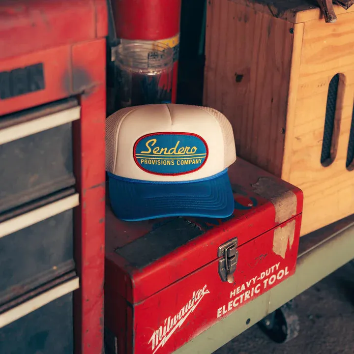 Country Store Hat - Cream / Blue