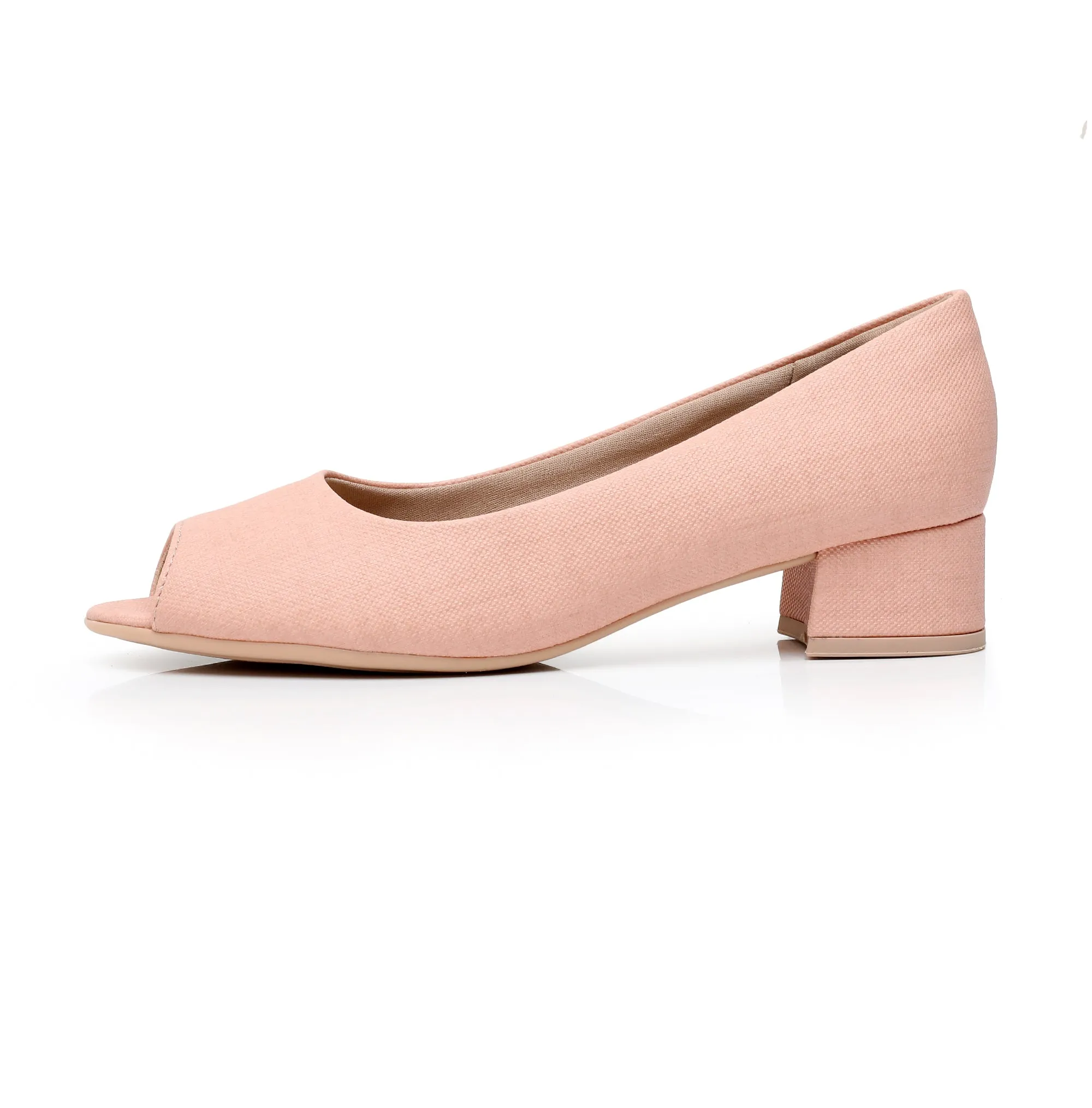Elegant Peep Toe Pumps - Peach (114.046)