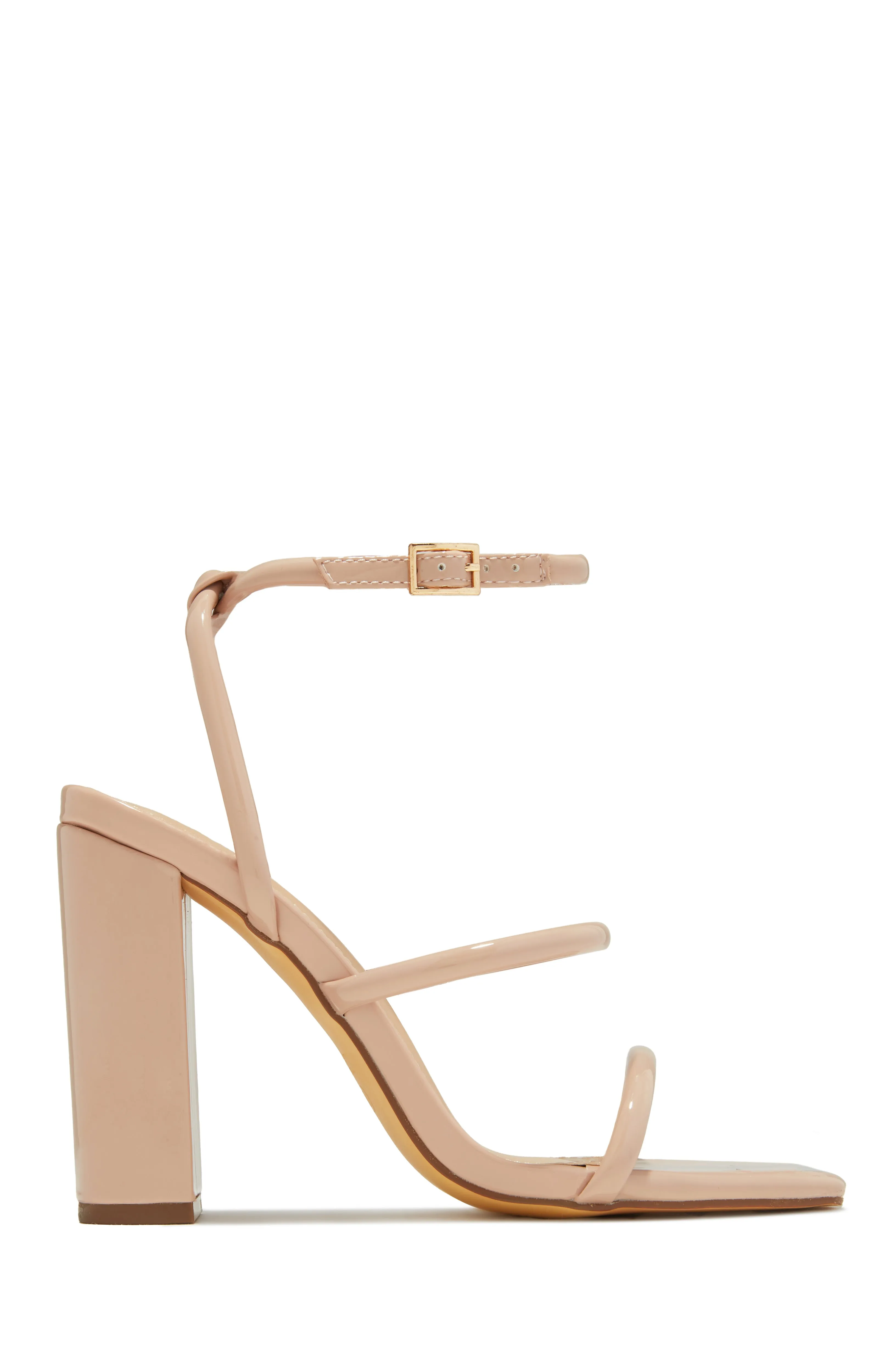 Emalia Block Heels - Nude
