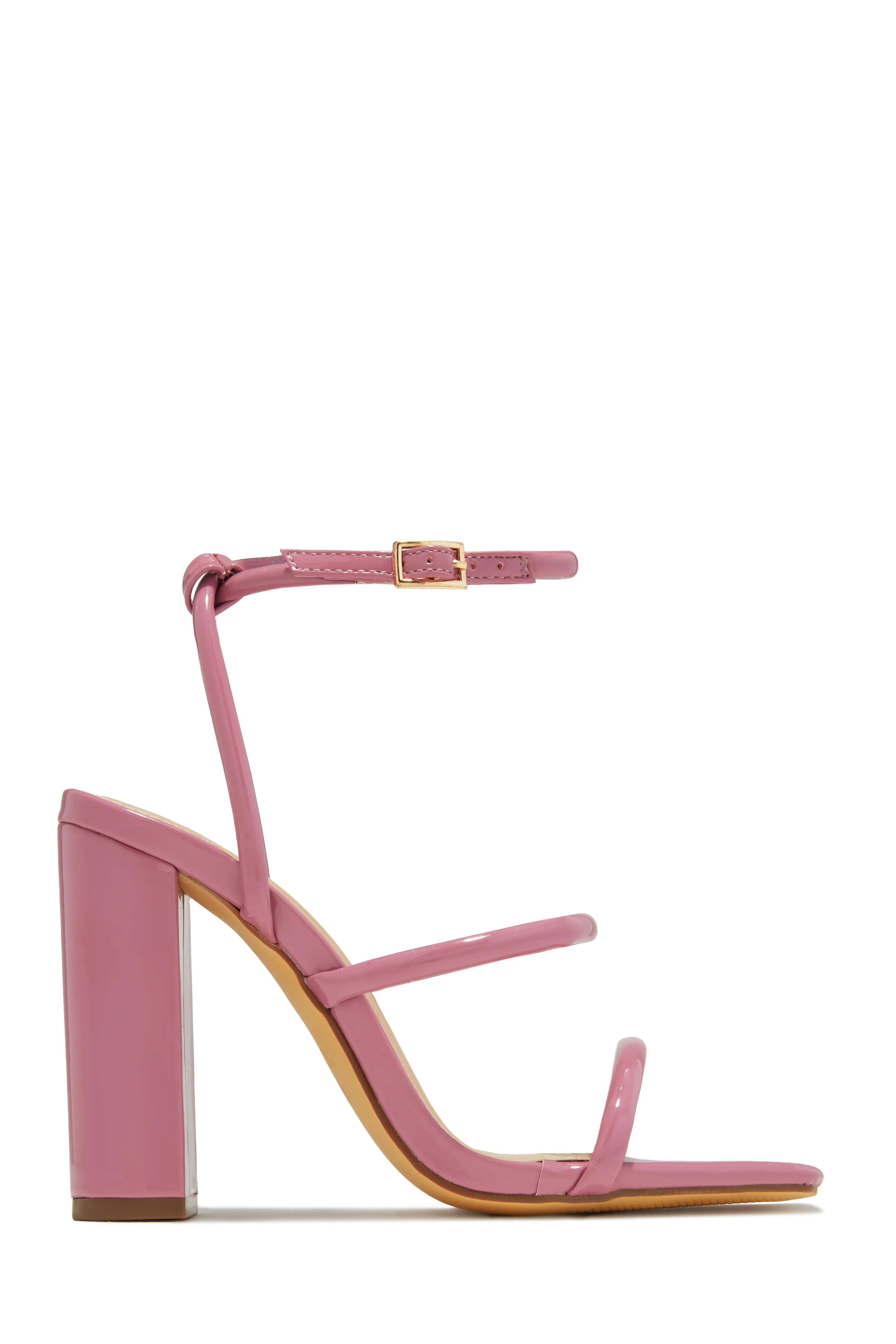 Emalia Block Heels - Nude
