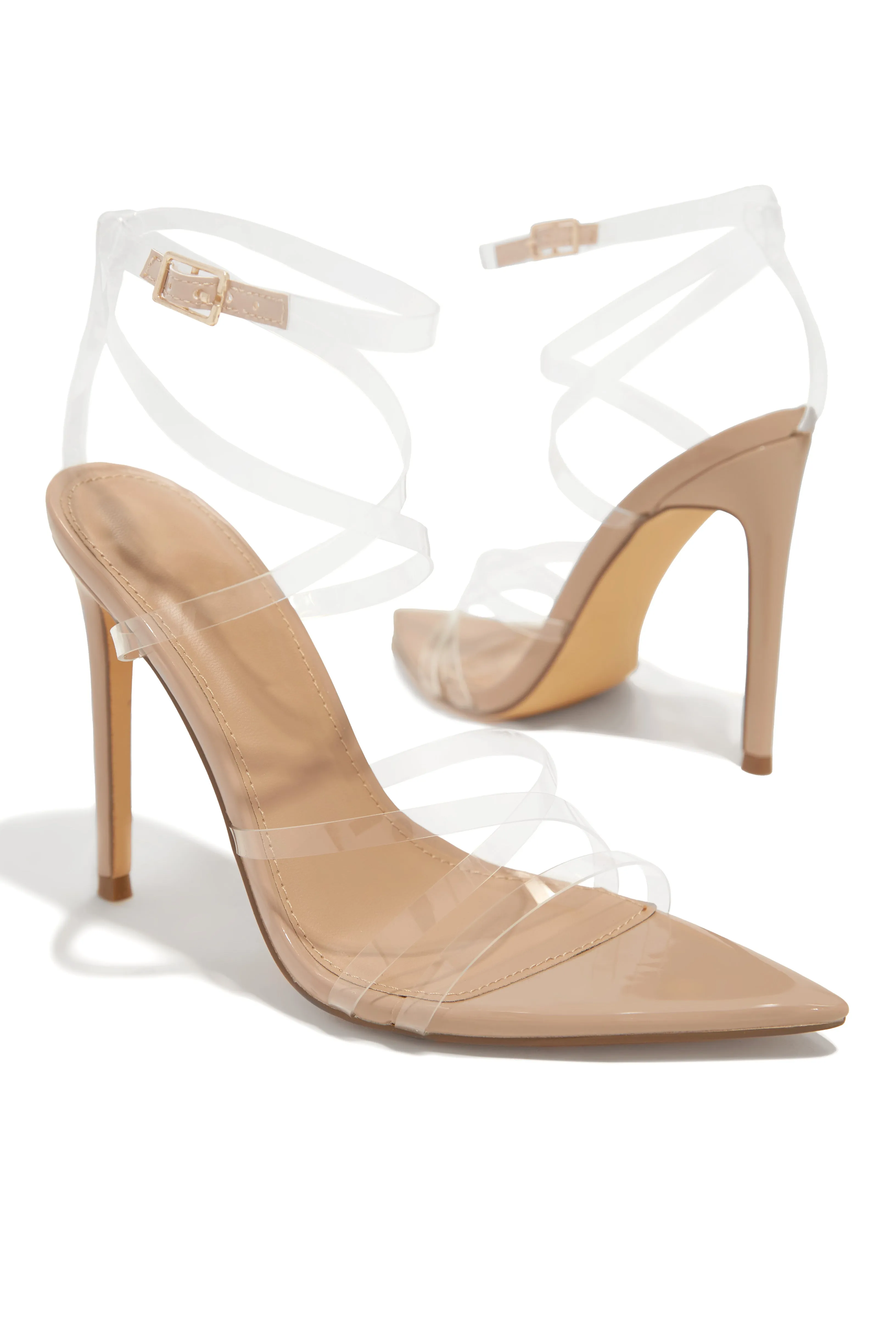 Gossip Girl Strappy High Heels - Clear