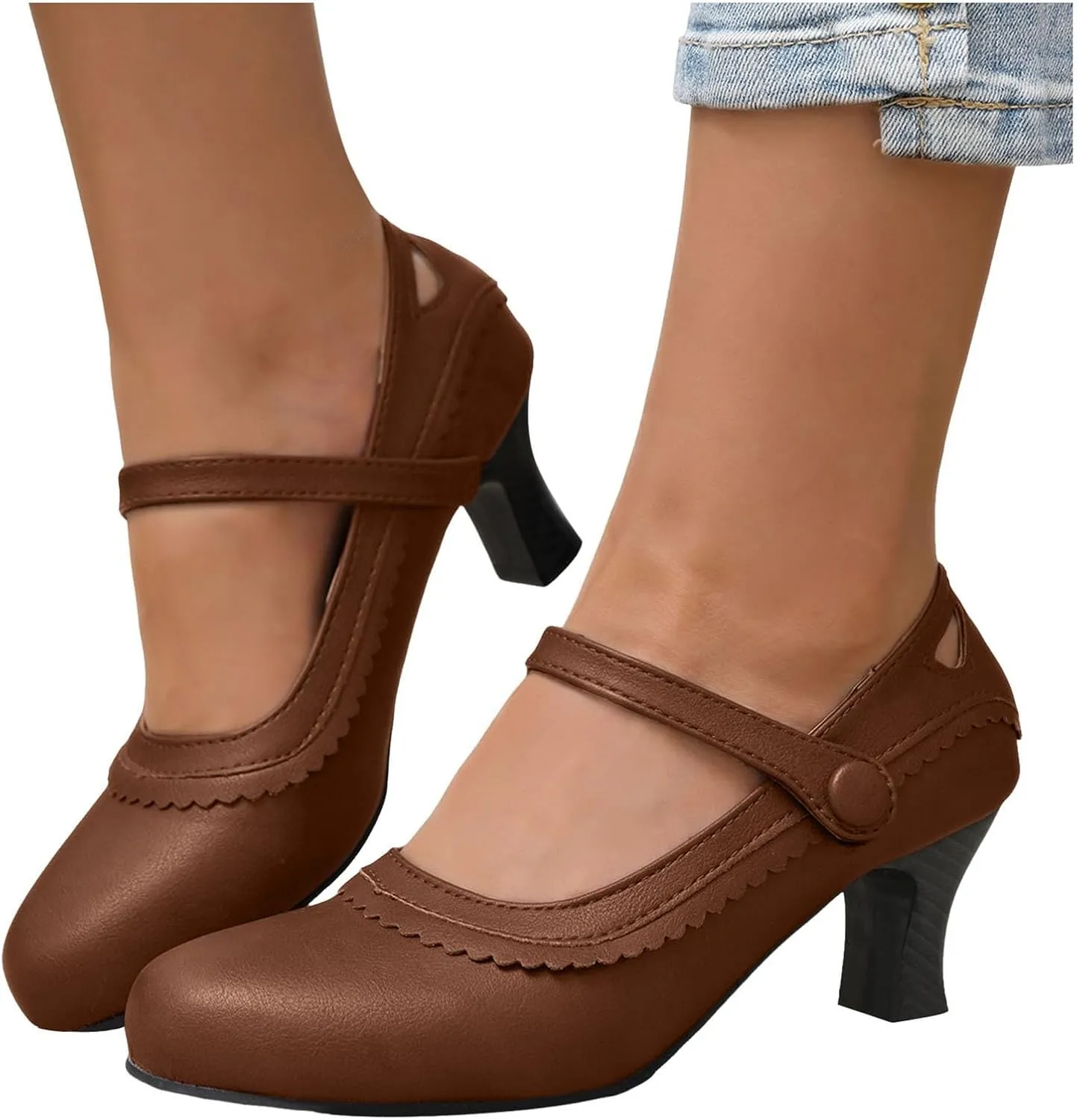 High Heels Closed Toe Heels Women's Stiletto Round Toe Dress Shoes Wedding Prom Platform Sandals for Women Wedding Wide Width Walking Dress Shoes for Party Casual Beach Vacation