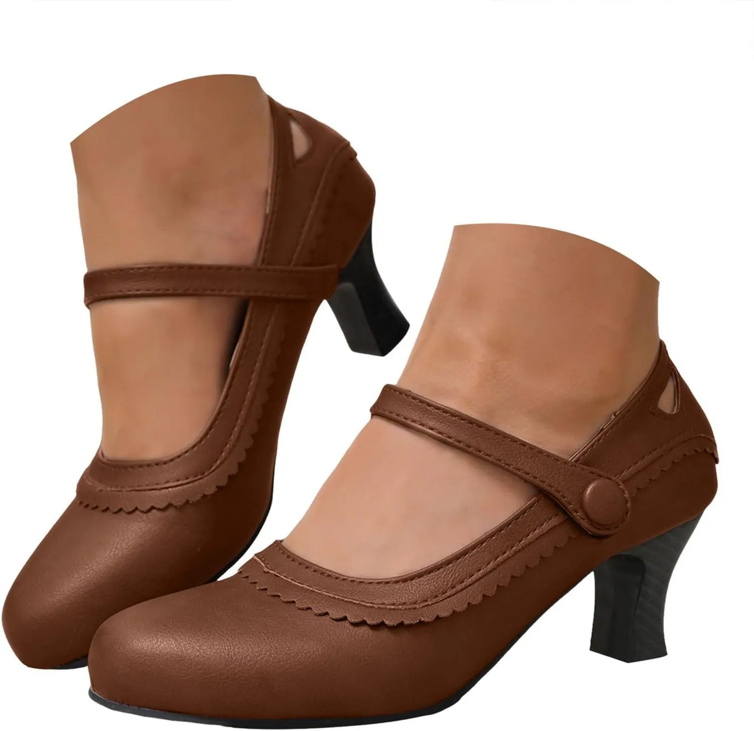 High Heels Closed Toe Heels Women's Stiletto Round Toe Dress Shoes Wedding Prom Platform Sandals for Women Wedding Wide Width Walking Dress Shoes for Party Casual Beach Vacation