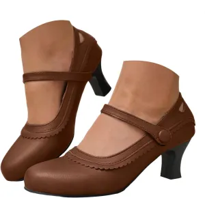High Heels Closed Toe Heels Women's Stiletto Round Toe Dress Shoes Wedding Prom Platform Sandals for Women Wedding Wide Width Walking Dress Shoes for Party Casual Beach Vacation