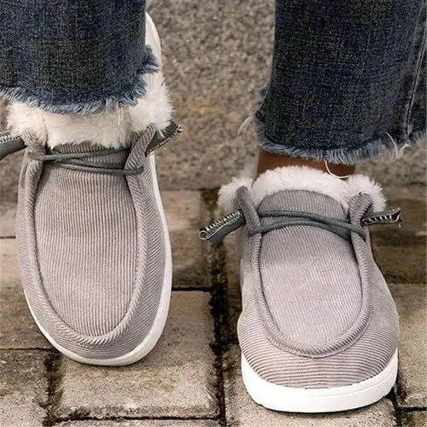 Ladmiple Boots For Women Ankle Booties Winter Snow Boots Slip on Insulated Fur Lined Cold Weather Warm Outdoor Walking Shoes
