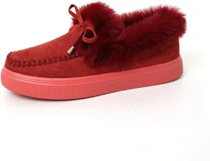 Ladmiple Winter Boots For Women 2024 Warm Fur Lined Snow Boots Outdoor Short Ankle Booties Slip On Fashion Walking Shoes