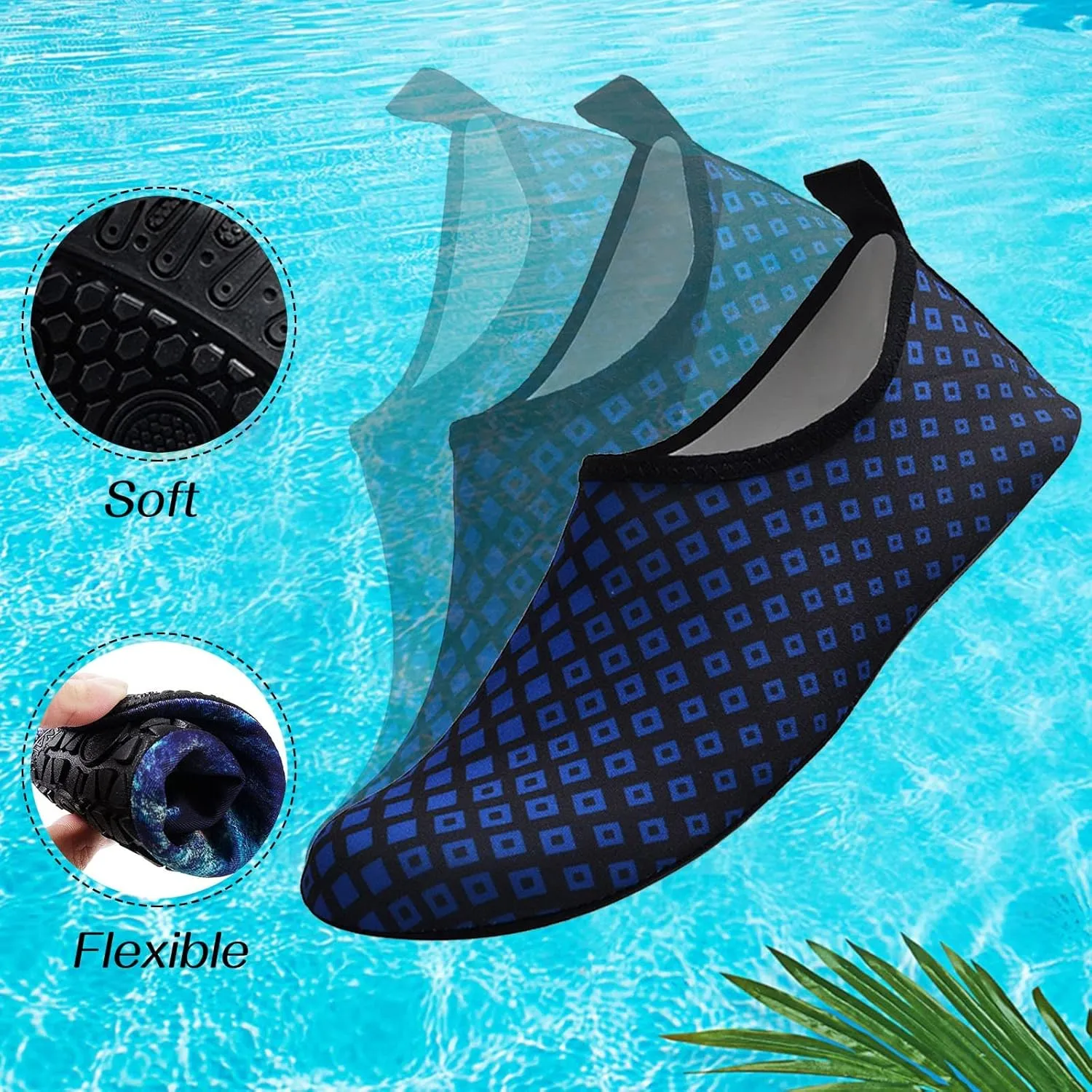 Quick Dry Swim Shoes Water Shoes Barefoot Aqua for Women Men Beach Pool Surf Yoga Hiking Kayaking Lightweight Non Slip Outdoor