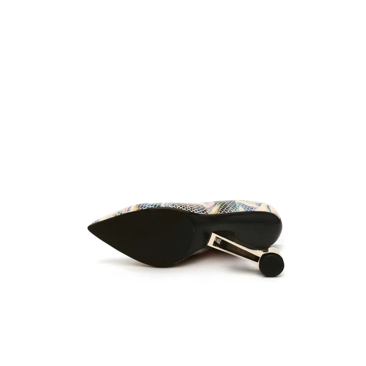 Sleek Pointed Toe Glass Heel Pumps