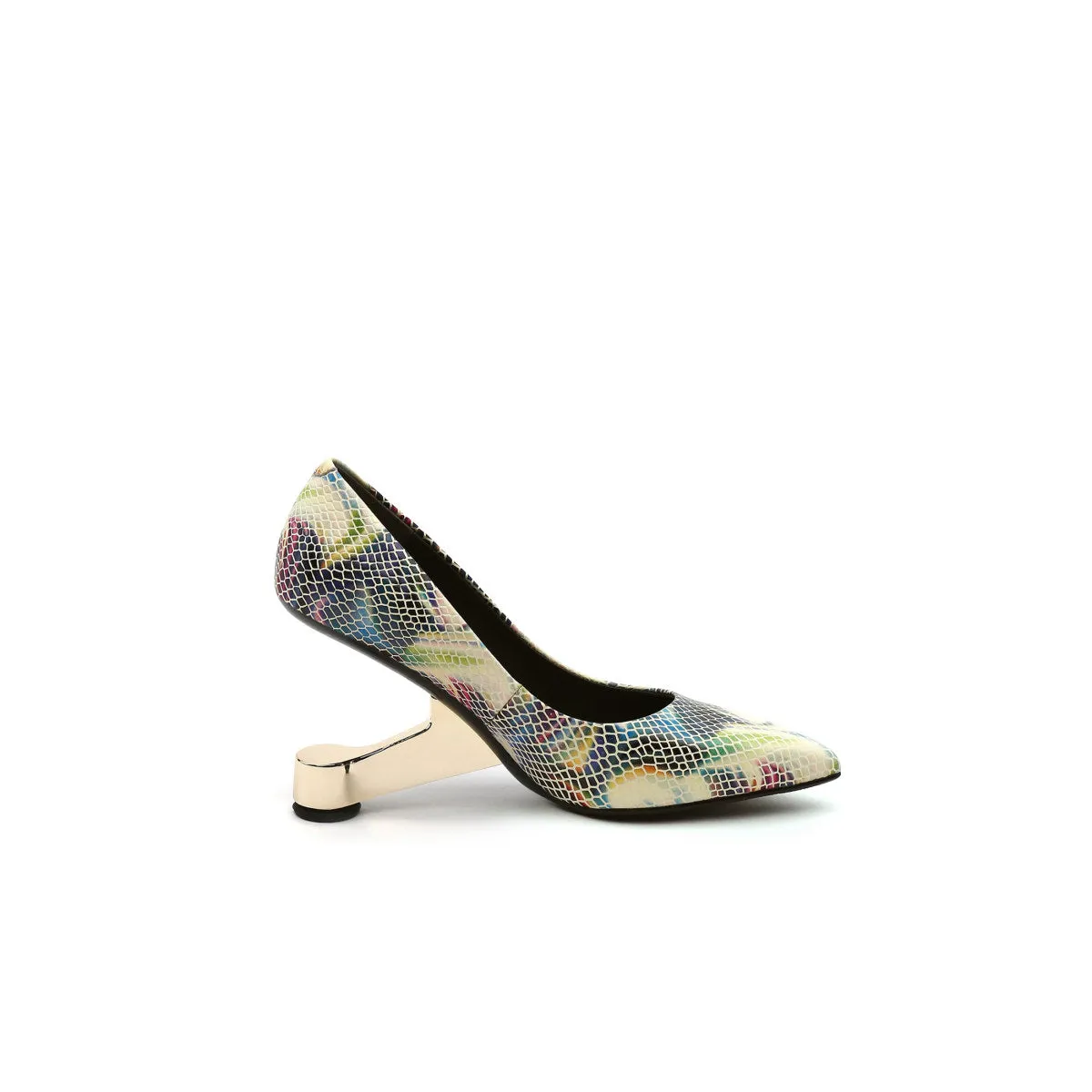 Sleek Pointed Toe Glass Heel Pumps