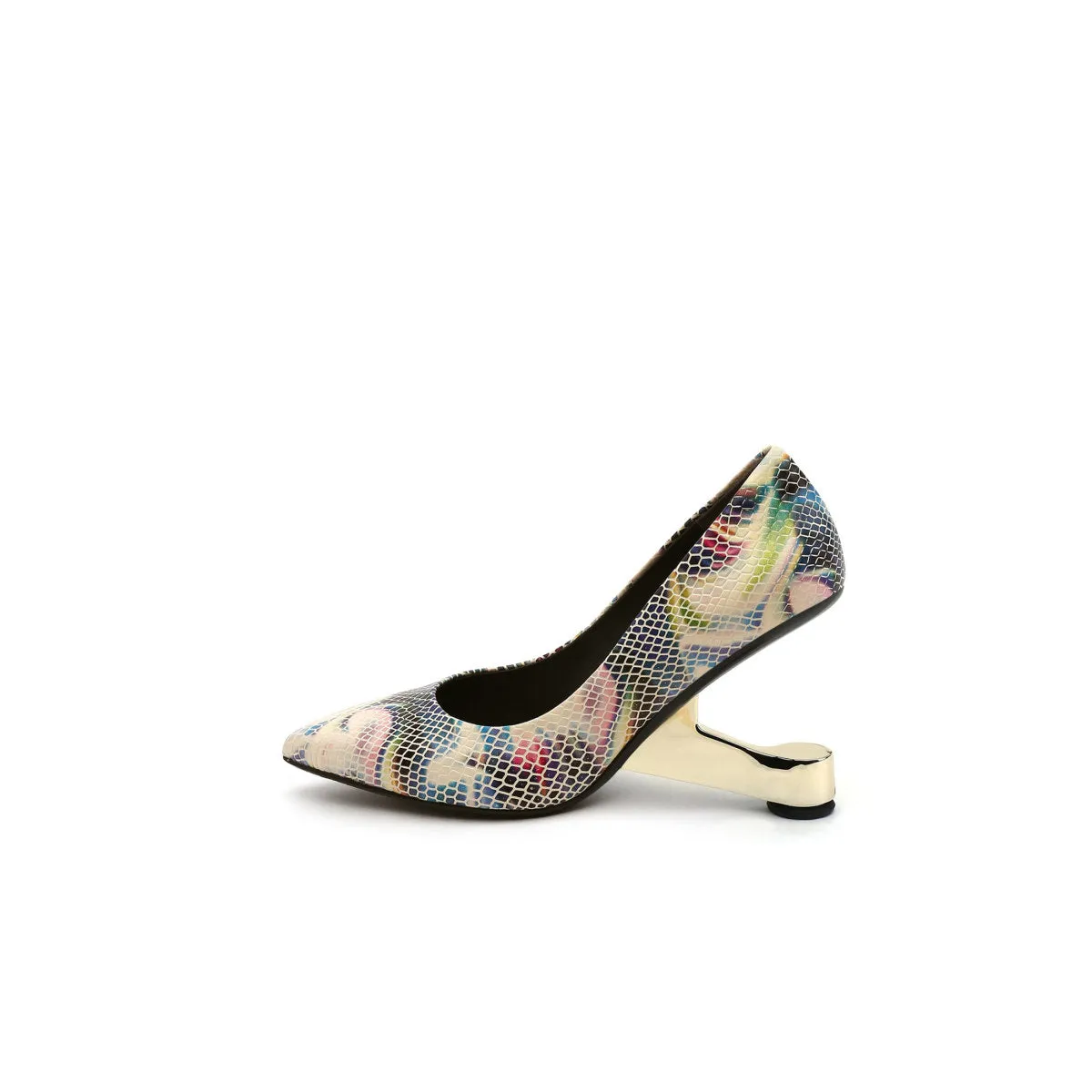 Sleek Pointed Toe Glass Heel Pumps