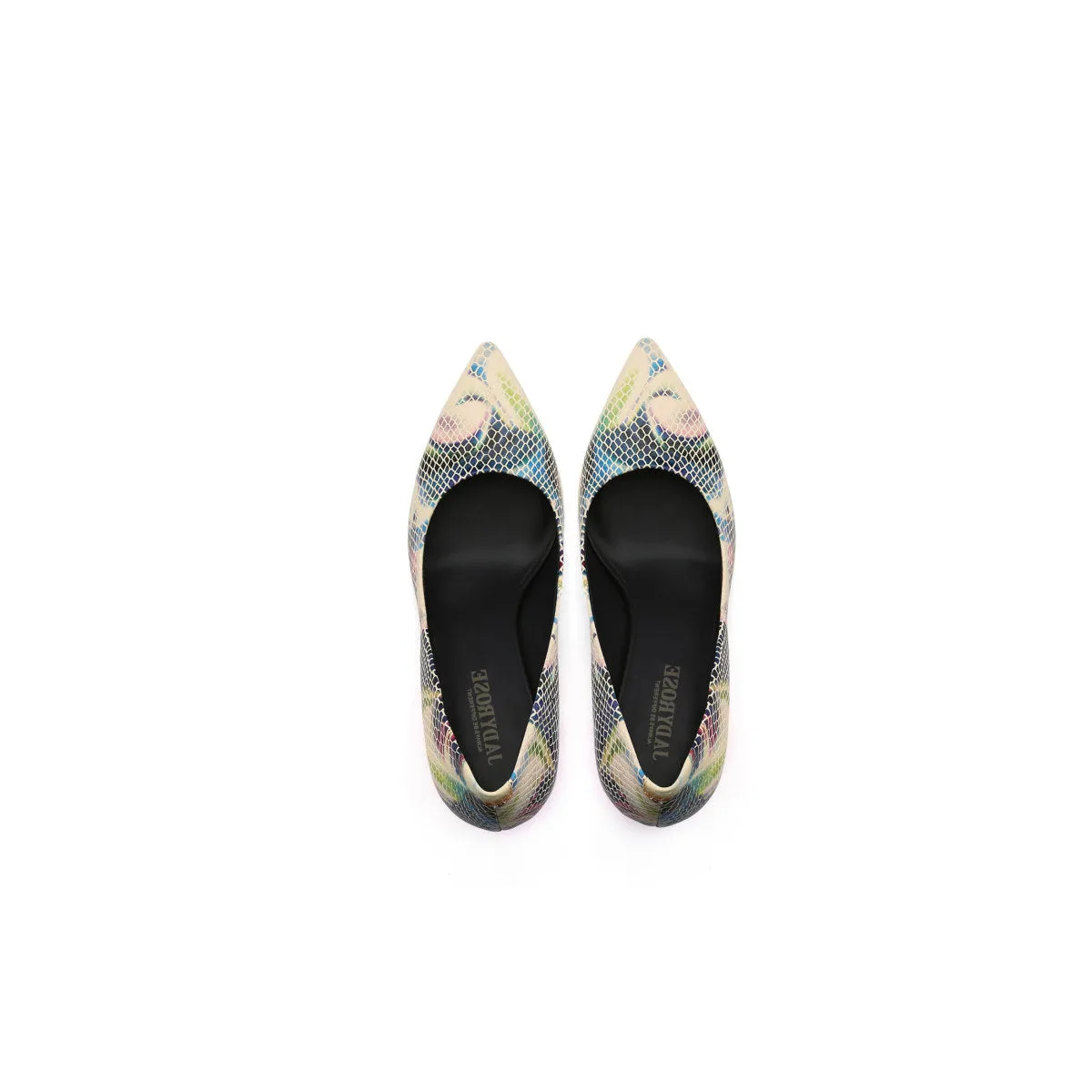 Sleek Pointed Toe Glass Heel Pumps