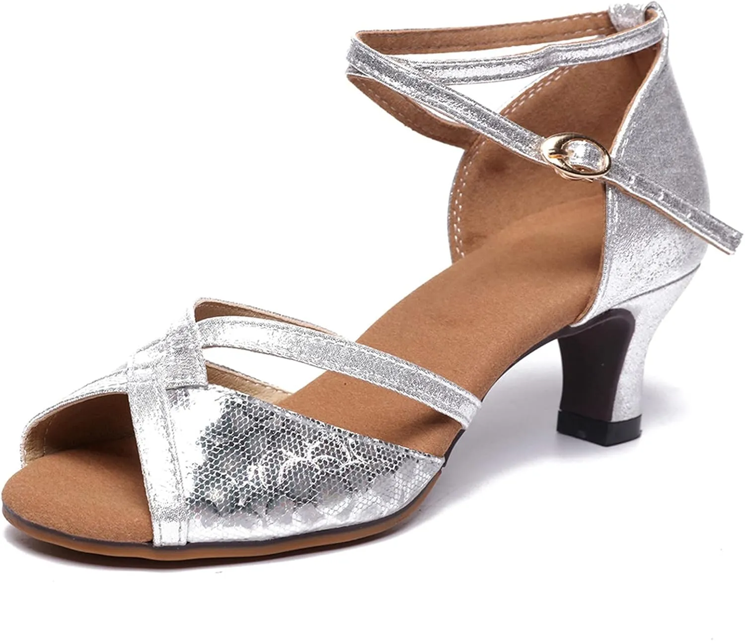 Sparkly Heels Sandals for Women Sandal Heel Strappy Heels Dressy Women's for Party Prom Wedding Pump Sandals