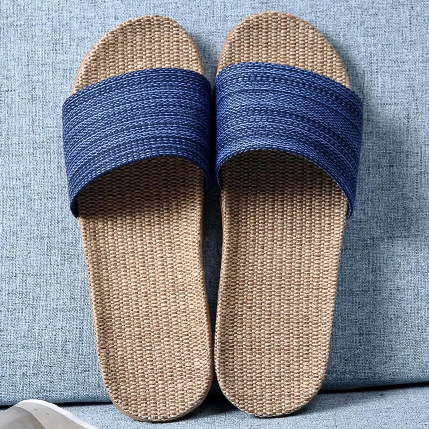 Summer Linen Slippers Comfotable Slippers Cotton And Linen Home Anti Slip Thick Soles Men orthopedic sandals for men