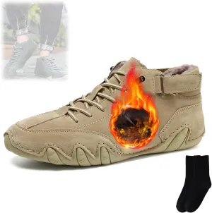 Vogany Shoes Orthopedic Sneakers for Men Women, Winter Fleece Warm Snow Boots,Outdoor Flat Waterproof Walking Shoes