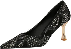 Women Sandal Stiletto Heel Close Pointed Toe Sandal Summer Slip On Wedding Party Work Pumps Comfort Casual Shoes